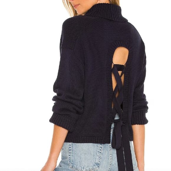 REVOLVE 525 Laced Back Turtleneck Sweater XS NWT - Picture 2 of 13